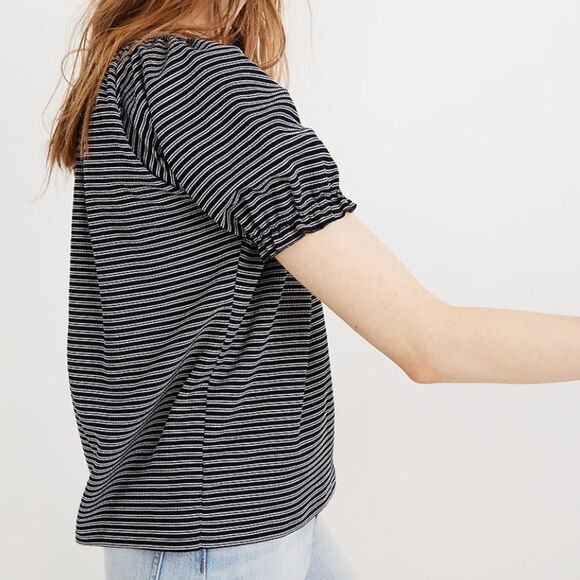 NWT Madewell Texture & Thread Peasant Top - Picture 2 of 6